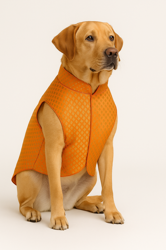 Yellow Sherwani For Dog - Petaloons