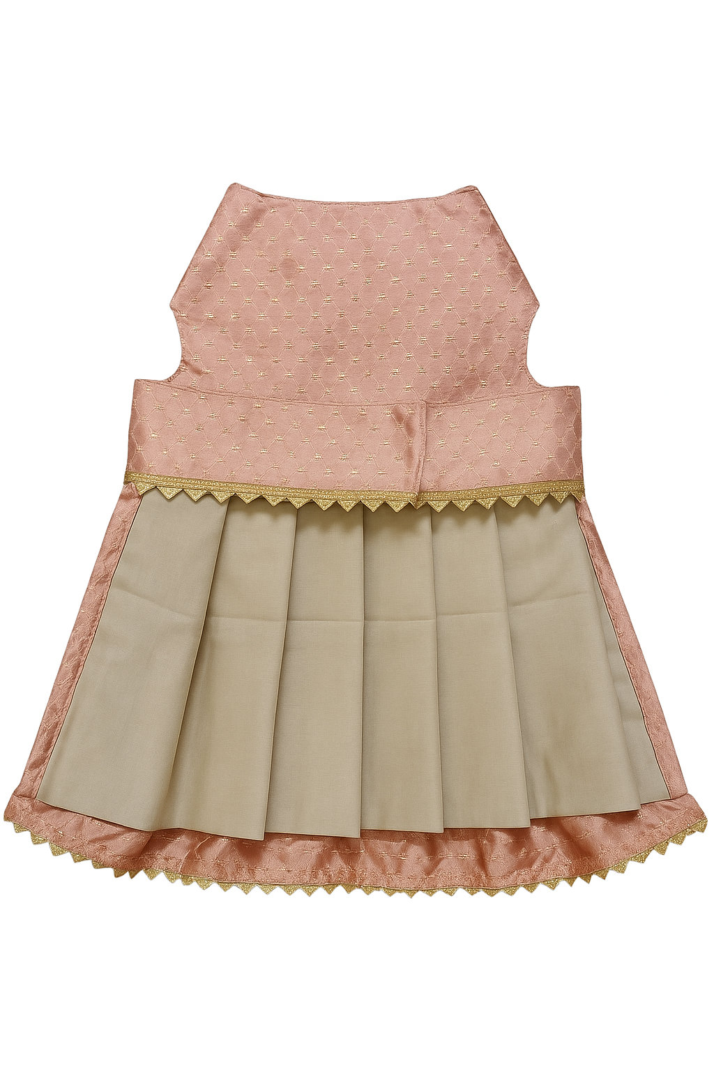 Golden festive dress for pet wedding wear