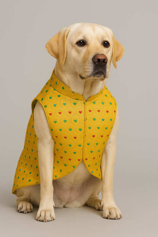 Yellow sherwani for Dog – Designer Indian Wedding & Festive Ethnic Wear for Dogs - Petaloons
