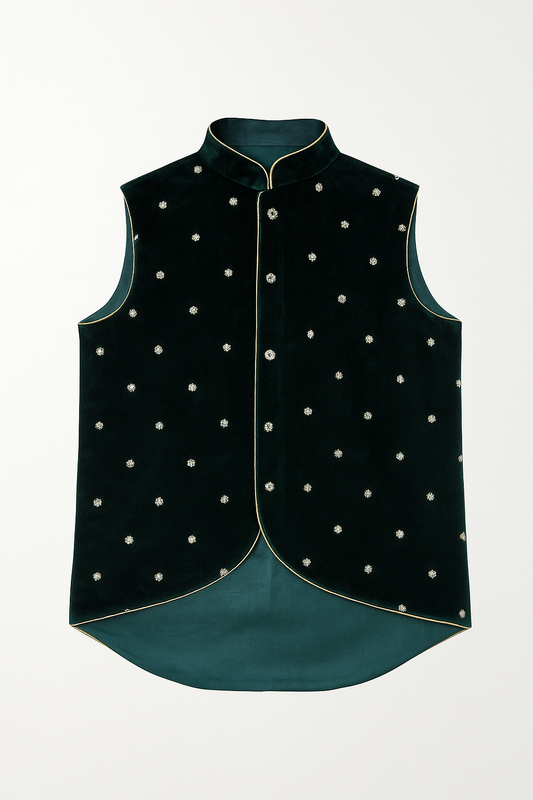 Bottle Green Sherwani for Dog – Ethnic Dog Outfit for Weddings & Festive Wear - Petaloons