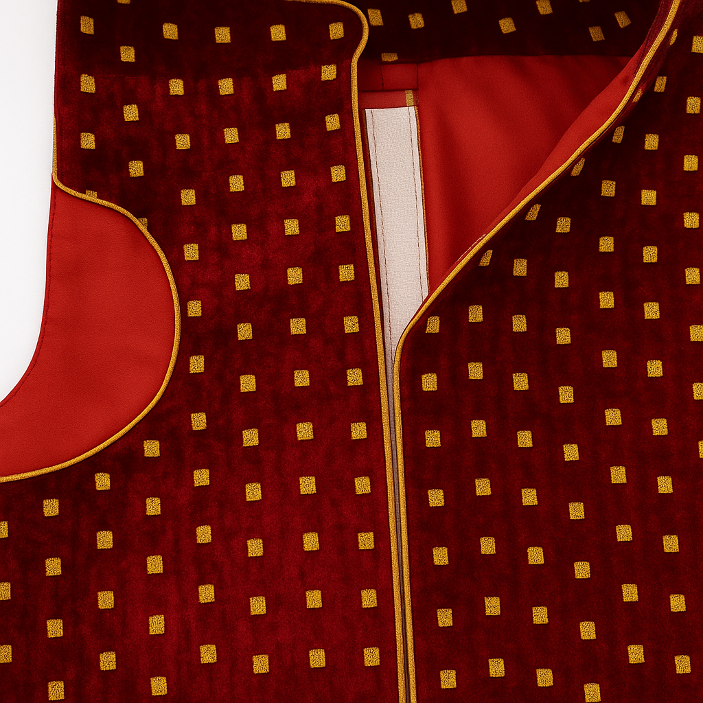 Designer Red Dog Sherwani | Ethnic Wedding & Festive Wear for Dogs | Premium Brocade - Petaloons