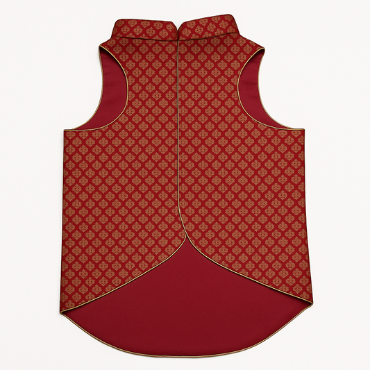 Red Designer Dog Sherwani | Ethnic Wear for Dogs | Pet Wedding & Festive Outfit - Petaloons