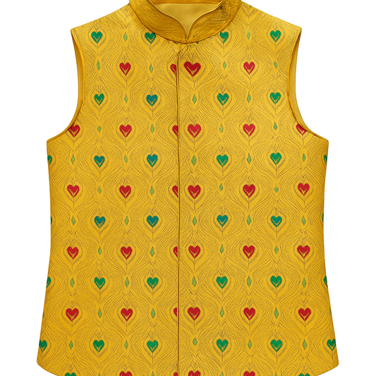 Royal Yellow Dog Sherwani – Designer Indian Wedding & Festive Ethnic Wear for Dogs - Petaloons