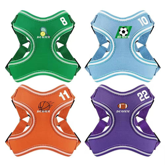 High-Quality Large Dog Harness Set – Luxury Adjustable Vest and Leash for Outdoor Sports - Petaloons