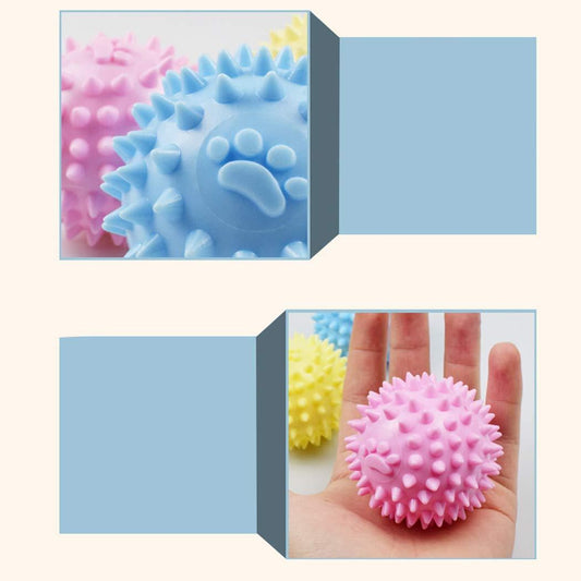 Rubber Dog Toys 5.5cm TPR Chew Toy for Dog Hollow Ball Teeth Cleaning Interactive Cute Dog Toys - Petaloons