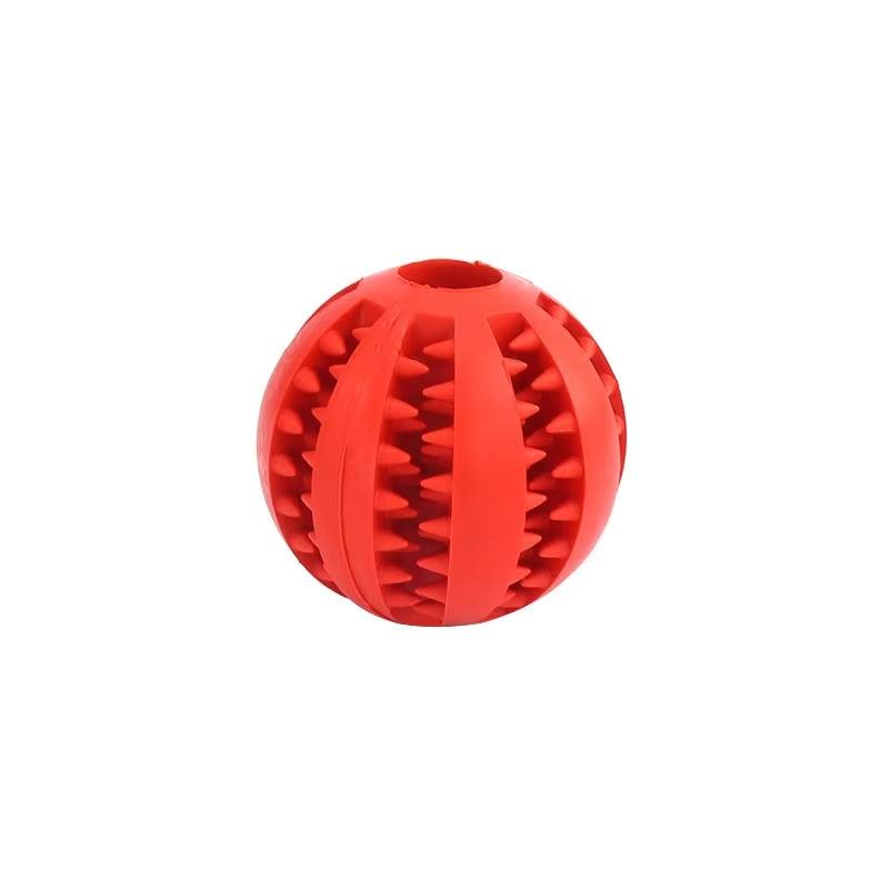Rubber Treat Dispensing Ball - Food Puzzle & Indestructible Dog Chew Toy for Aggressive Chewers - Petaloons