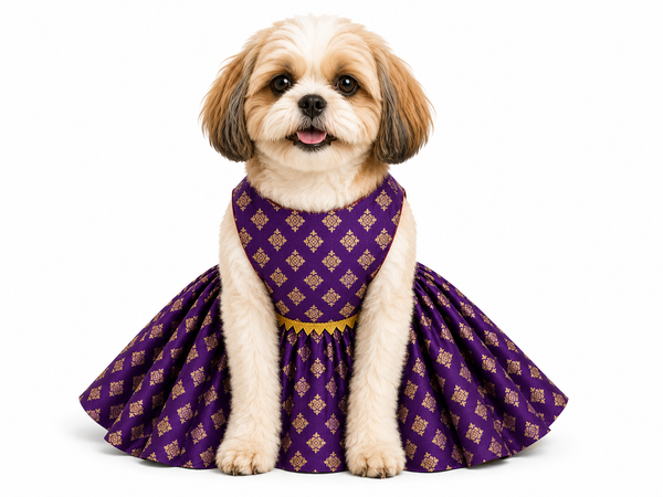 Purple Dog Lehenga by Petaloons