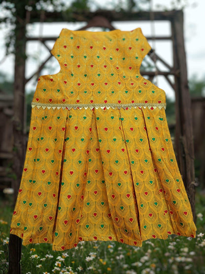 Dog Lehenga - Yellow - Traditional Ethnic Outfit for Dogs | Premium Wedding Dress for Small, Medium, and Large Dogs s | Petaloons India