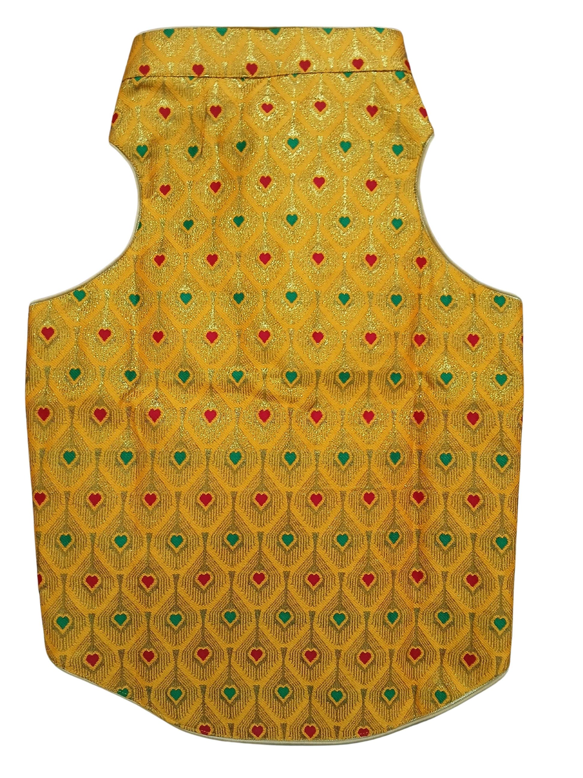 Royal Yellow Dog Sherwani – Designer Indian Wedding & Festive Ethnic Wear for Dogs