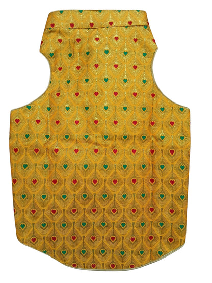 Royal Yellow Dog Sherwani – Designer Indian Wedding & Festive Ethnic Wear for Dogs