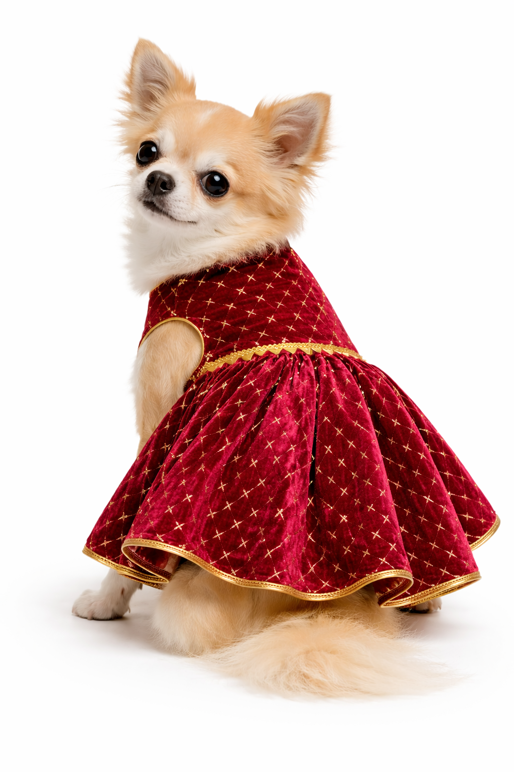 Petaloons dog lehenga front view