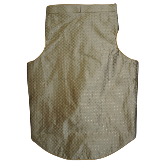 Dog Sherwani in Vintage Olive | Traditional Wedding & Festive Wear for Dogs | Premium Brocade Fabric | Adjustable Fit