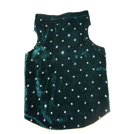 Bottle Green Sherwani for Dog – Ethnic Dog Outfit for Weddings & Festive Wear