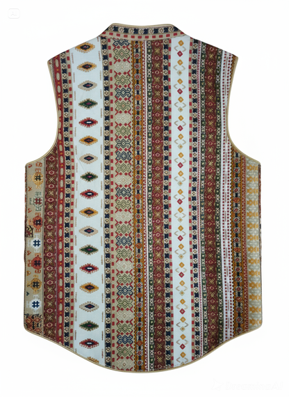 Designer Dog Sherwani – Ethnic Indian Outfit for Pets (Multicolor Pattern)