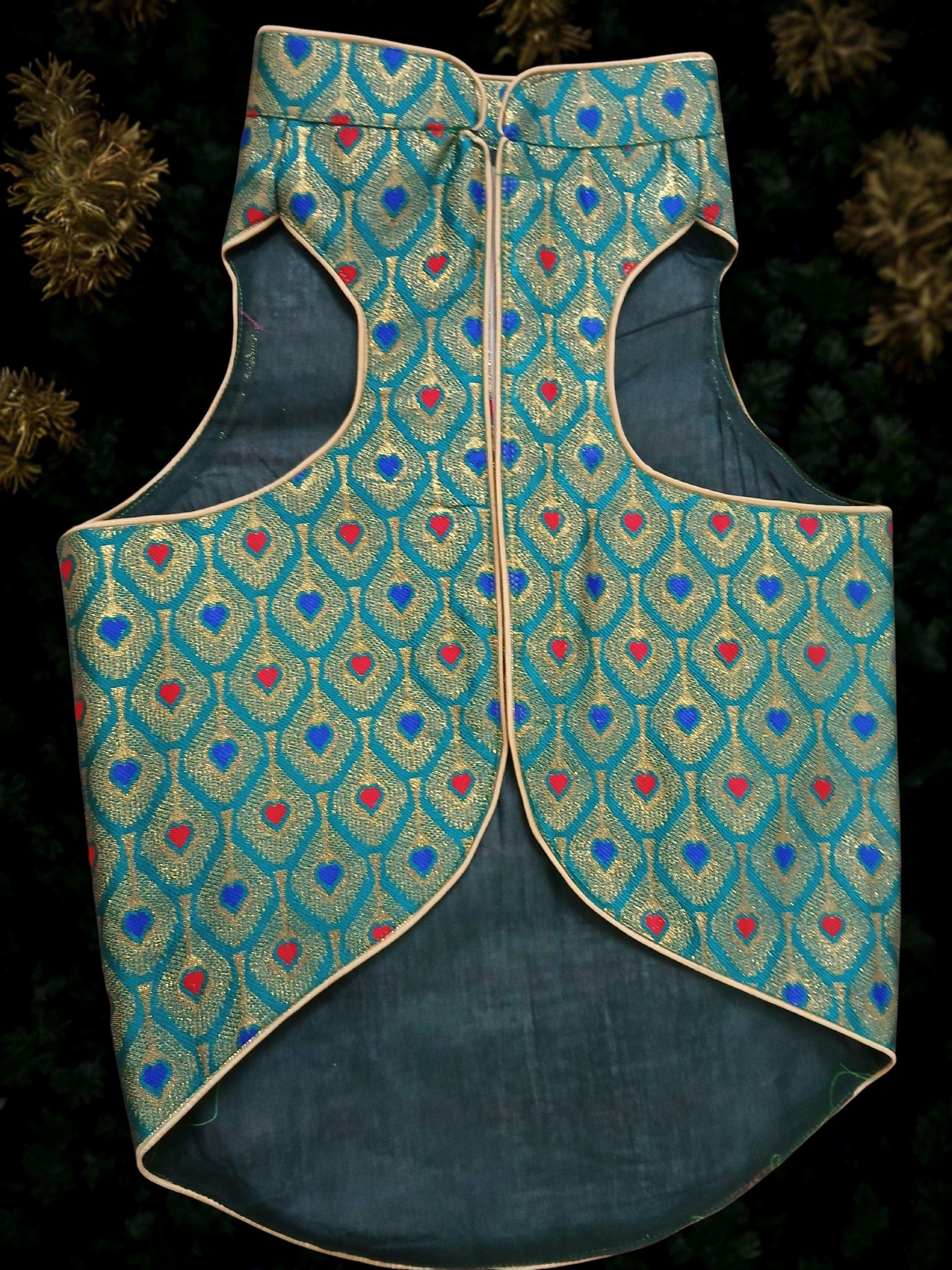 Petaloons Dog Sherwani - Green - Traditional Ethnic Outfit for Dogs | Premium Wedding Dress for Small, Medium, and Large Dogs s | Petaloons India