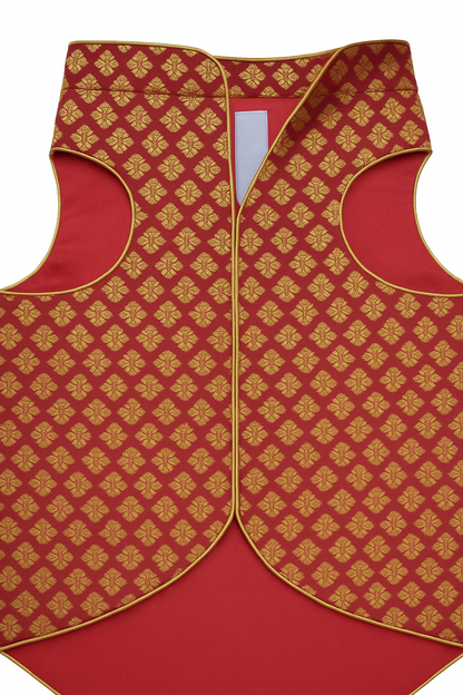 Premium Maroon Dog Sherwani | Royal Ethnic Wear for Dogs | Festive & Wedding Outfit - Petaloons