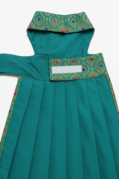 Dog Lehenga - Ethnic Pet Apparel | Festive Dog Dress, Cat Dress - Green - Petaloons