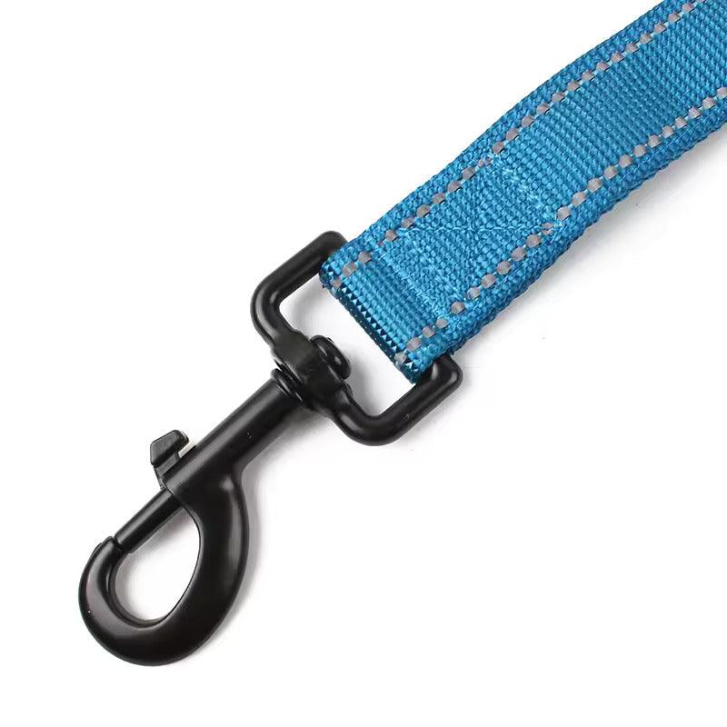Nylon Dog Leash – Heavy Duty with Double Neoprene Padded Traffic Handle - Petaloons