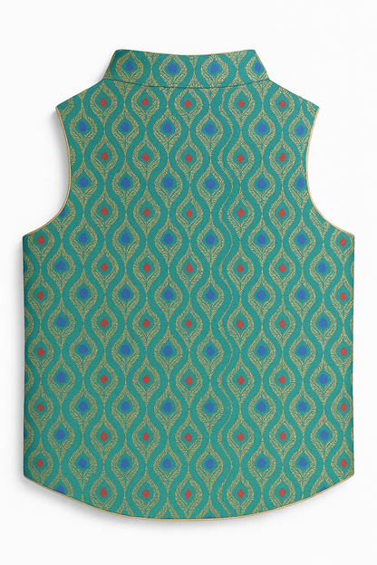 Petaloons Dog Sherwani - Green - Traditional Ethnic Outfit for Dogs | Premium Wedding Dress for Small, Medium, and Large Dogs