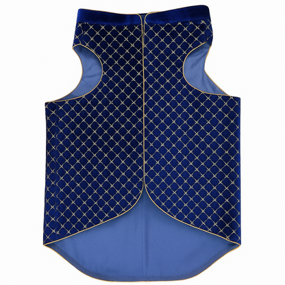 Navy Blue Designer Sherwani for Dogs – Ethnic Dog Outfit for Weddings & Festive Wear | Royal Indian Dog Costume