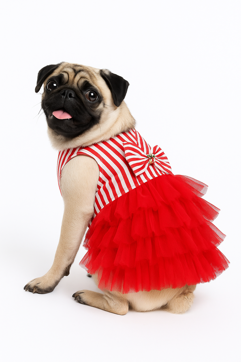Red Pet Skirt Princess Girl Female Nice Dog Clothes - Petaloons