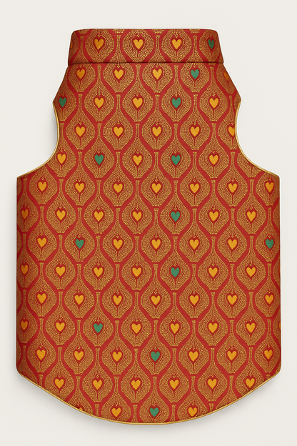 Petaloons Dog Sherwani - Red - Traditional Ethnic Outfit for Dogs | Premium Wedding Dress for Small, Medium, and Large Dogs - Petaloons