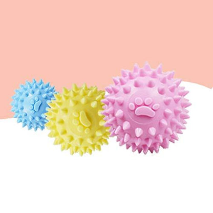 Rubber Dog Toys 5.5cm TPR Chew Toy for Dog Hollow Ball Teeth Cleaning Interactive Cute Dog Toys - Petaloons