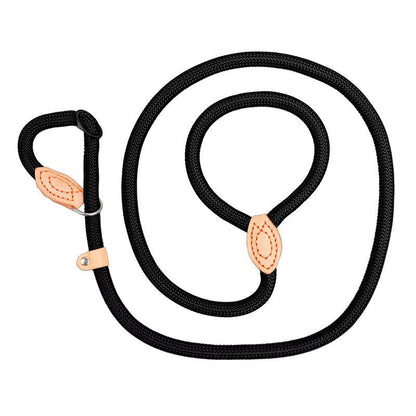 Customized Adjustable Nylon Round Rope Dog Leash with Collar – Multiple Colors & Durable Design - Petaloons